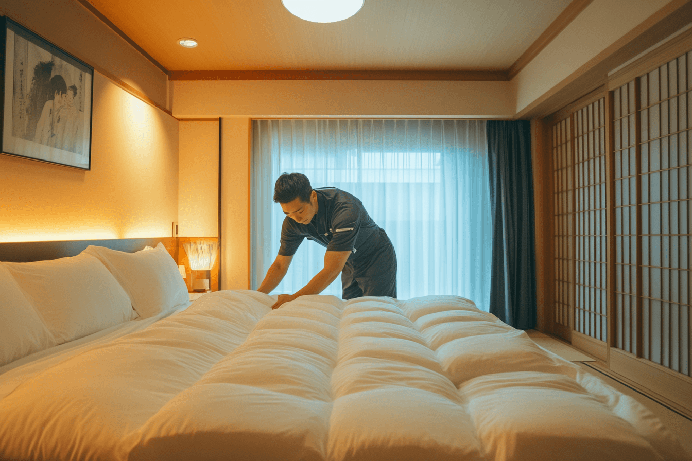 ホテルレベルのリネンサービス